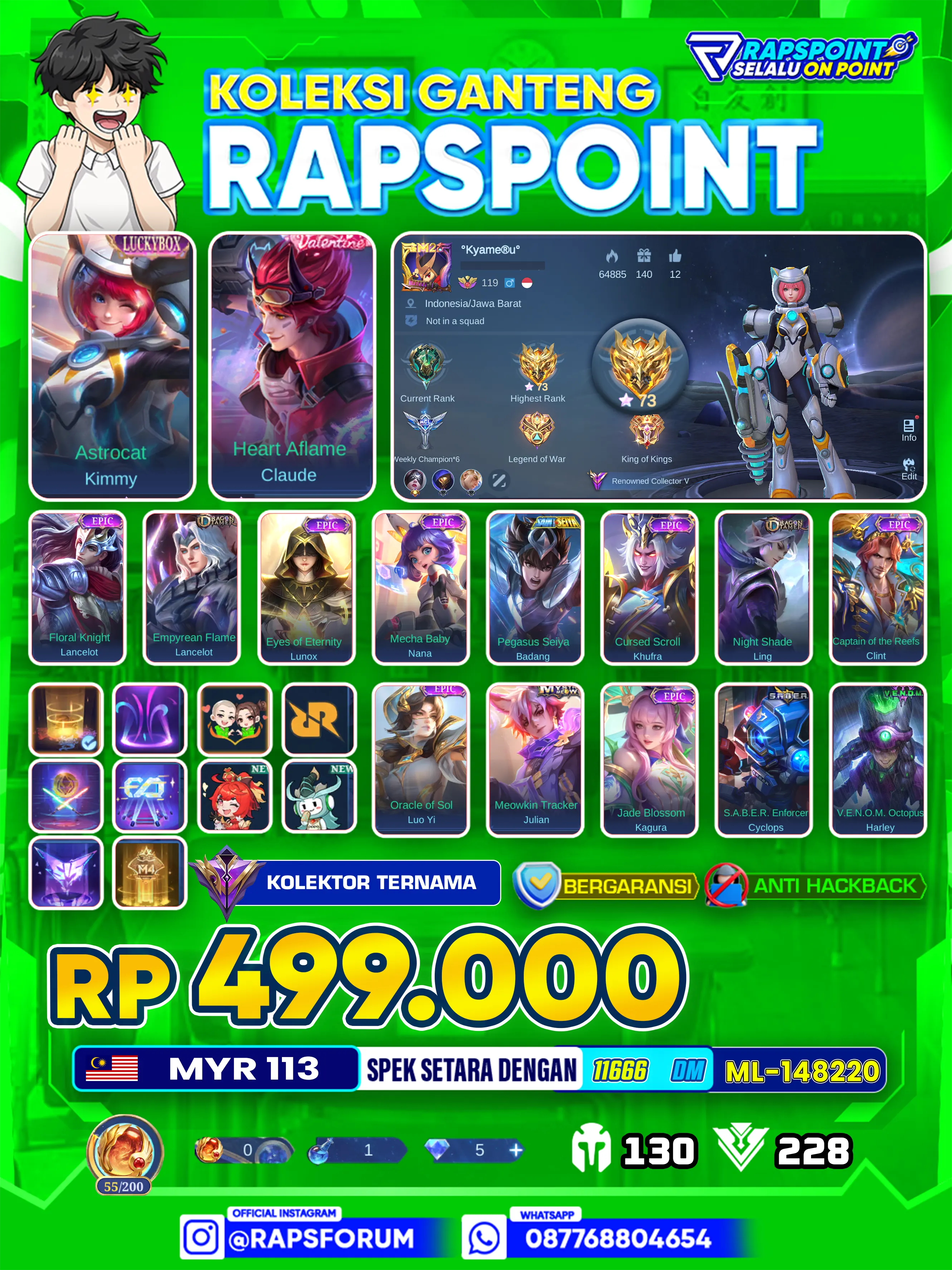 Beli Akun KIMMY EPIC LIMIT