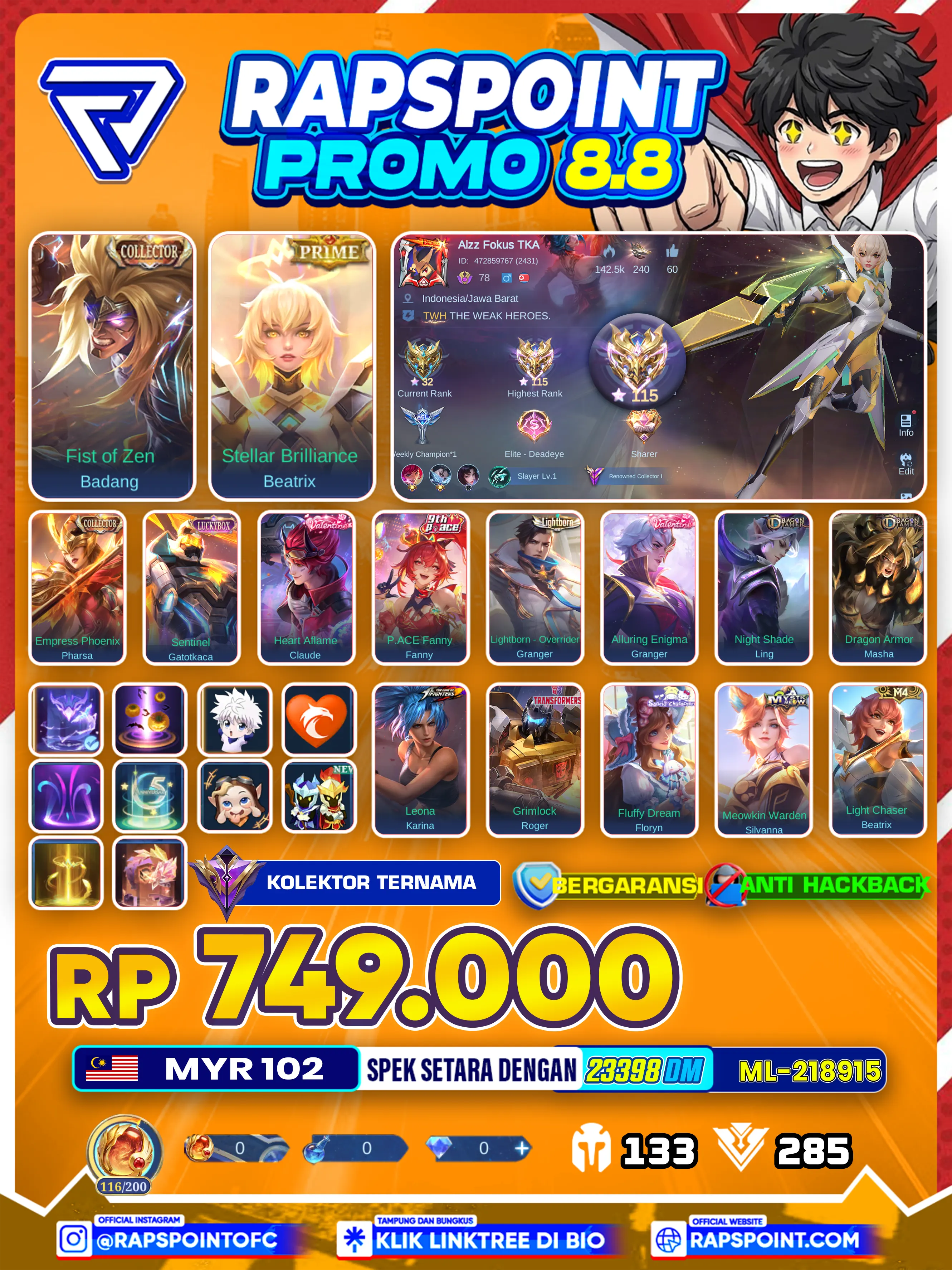 Beli Akun BEATRIX PRIME